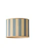 ValueLights Lori Blue Stripe Bamboo Easy Fit Lampshade - One Size Image 5