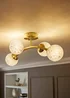 ValueLights Jas Ceiling Light with Confetti Glass Lampshades - One Size Image 1