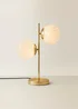 ValueLights Jas Gold Table Lamp with Confetti Glass Lampshades - One Size Image 3