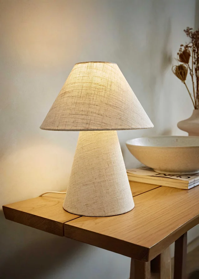 ValueLights Gigi Tapered Linen Table Lamp