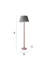 ValueLights Rose Pink Bobbin Floor Lamp with Floral Pleated Lampshade - One Size Image 6