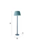 ValueLights Powder Blue Bobbin Floor Lamp with Leaf Pleated Lampshade - One Size Image 6