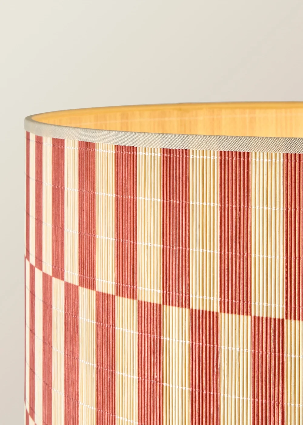 ValueLights Lottie Natural Floor Lamp with Orange Bamboo Lampshade - One Size Image 4