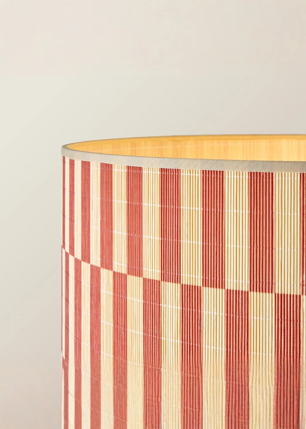 ValueLights Lottie Natural Floor Lamp with Orange Bamboo Lampshade - One Size Image 4