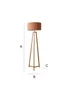 ValueLights Lottie Natural Floor Lamp with Orange Bamboo Lampshade - One Size Image 6