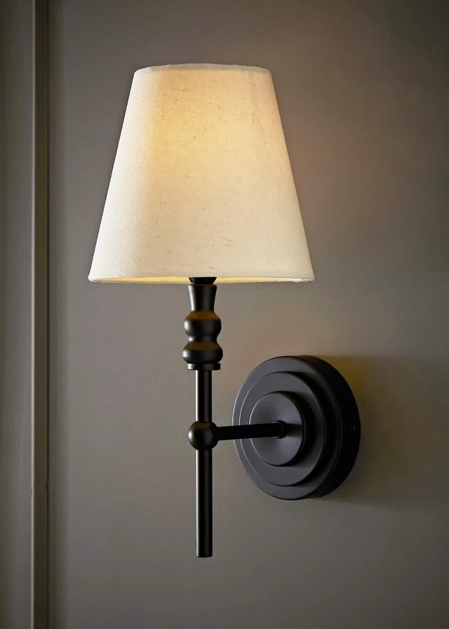 ValueLights Pair of Maggie Black Wall Lights