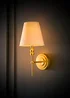ValueLights Pair of Maggie Brushed Gold Wall Lights - One Size Image 3