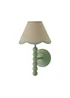ValueLights Sage Green Bobbin Wall Light with Scallop Lampshade - One Size Image 5