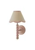 ValueLights Rose Pink Bobbin Wall Light with Scallop Lampshade - One Size Image 5