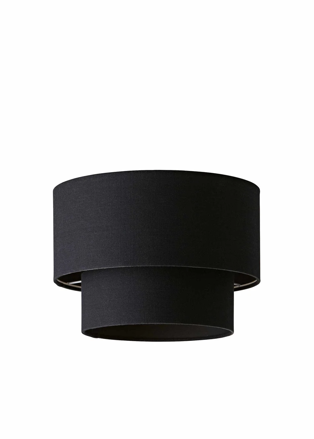 ValueLights Jodie Two Tier Black Linen Easy Fit Lampshade - One Size Image 5
