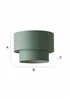 ValueLights Jodie Two Tier Sage Linen Easy Fit Lampshade - One Size Image 6