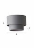 ValueLights Jodie Two Tier Grey Linen Easy Fit Lampshade - One Size Image 6