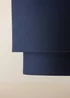 ValueLights Jodie Two Tier Navy Linen Easy Fit Lampshade - One Size Image 4