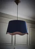ValueLights Mabel Large Scalloped Navy Easy Fit Lampshade - One Size Image 1