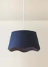 ValueLights Mabel Large Scalloped Navy Easy Fit Lampshade - One Size Image 3