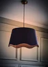 ValueLights Mabel Large Scalloped Navy Easy Fit Lampshade - One Size Image 2