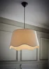ValueLights Mabel Large Scalloped Natural Easy Fit Lampshade - One Size Image 1