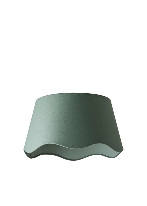 ValueLights Mabel Large Scalloped Sage Green Easy Fit Lampshade - One Size Image 5