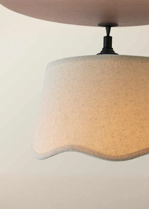 ValueLights Mabel 3 Drop Bar Ceiling Light with Scalloped Lampshades - One Size Image 4