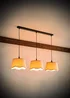 ValueLights Mabel 3 Drop Bar Ceiling Light with Scalloped Lampshades - One Size Image 2