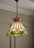 ValueLights Evelyn Tiffany Rose Glass Easy Fit Lampshade - One Size Image 1