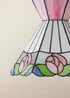 ValueLights Evelyn Tiffany Rose Glass Easy Fit Lampshade - One Size Image 4