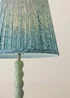 ValueLights Sage Green Bobbin Table Lamp with Leaf Pleated Lampshade - One Size Image 4