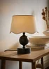 ValueLights Anthony Candlestick Table Lamp with Scallop Trim Lampshade - One Size Image 1