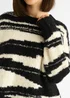 Gini London Mono Abstract Oversized Recycle Knit Jumper - S/M Image 3