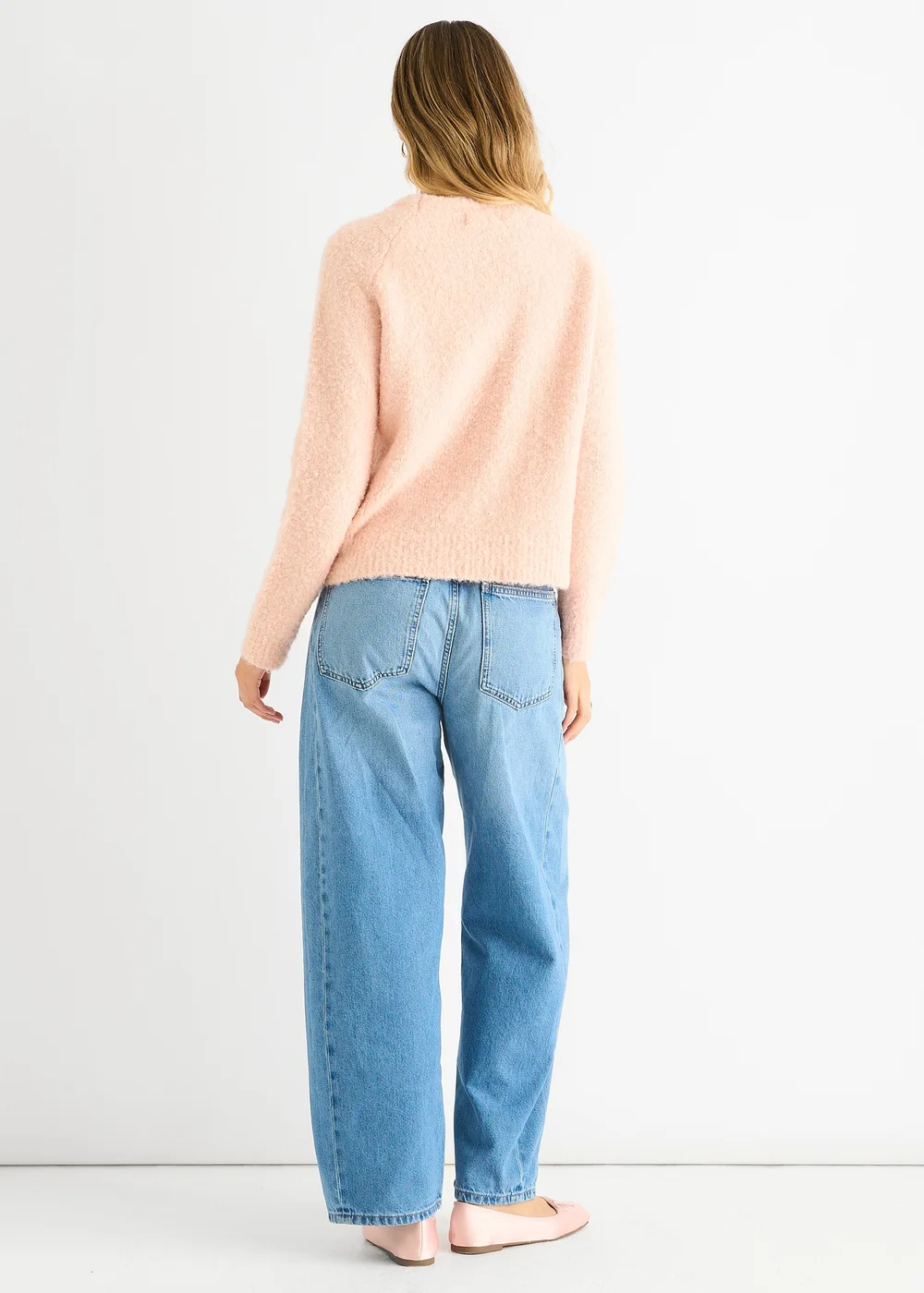Gini London Pink Gini Logo Cozy knit jumper - S/M Image 2