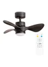 ValueLights 24 Inch Black Ceiling Fan with Remote Control Integrated LED - One Size Image 5
