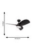 ValueLights 36 Inch Black Ceiling Fan with Remote Control Integrated LED - One Size Image 6