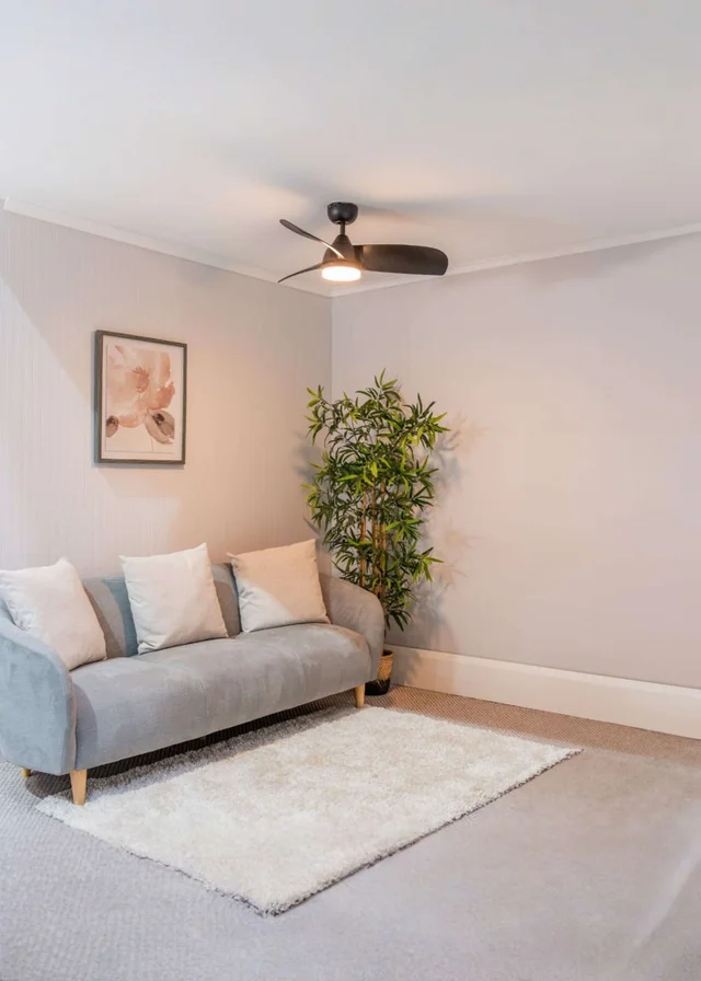 ValueLights 36 Inch Black Ceiling Fan with Remote Control Integrated LED