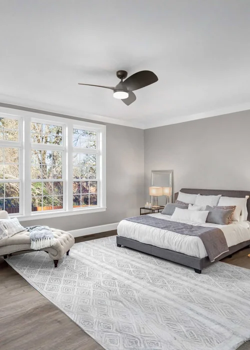 ValueLights 36 Inch Black Ceiling Fan with Remote Control Integrated LED - One Size Image 3