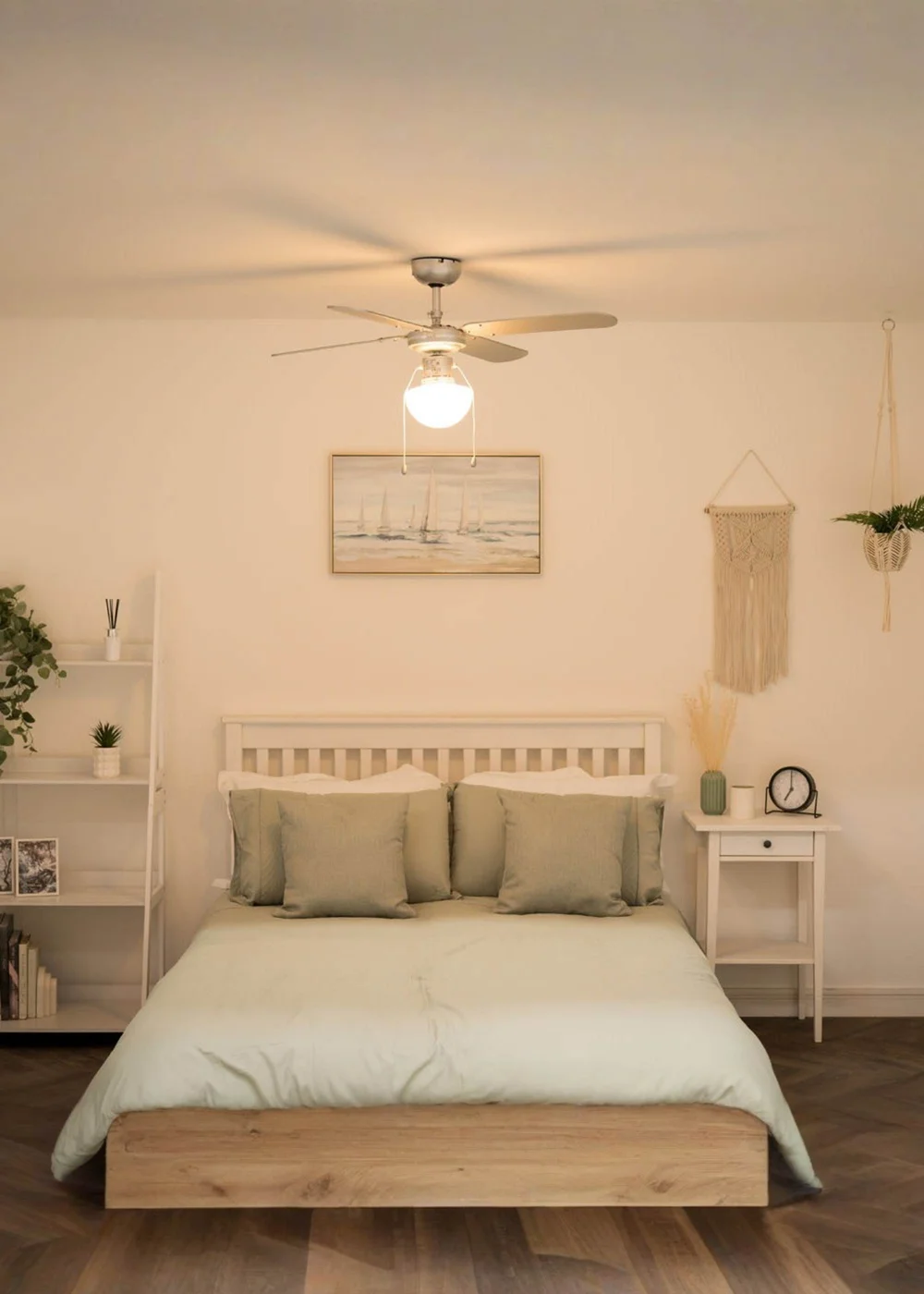 ValueLights 42 Inch Ceiling Fan Light with Reversible Silver Blades - One Size Image 2