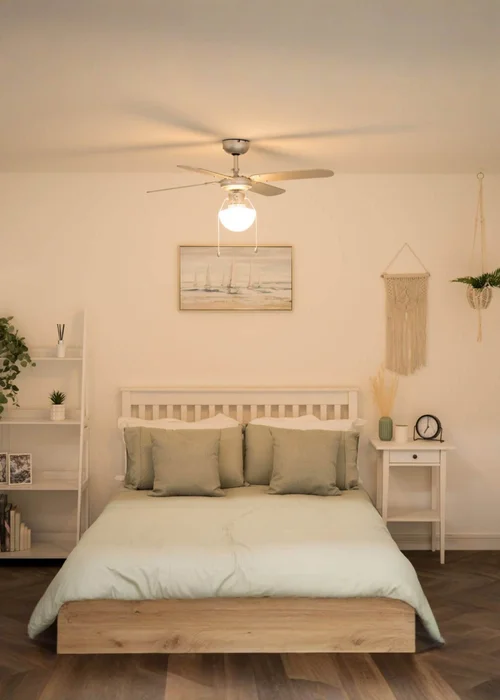 ValueLights 42 Inch Ceiling Fan Light with Reversible Silver Blades - One Size Image 2