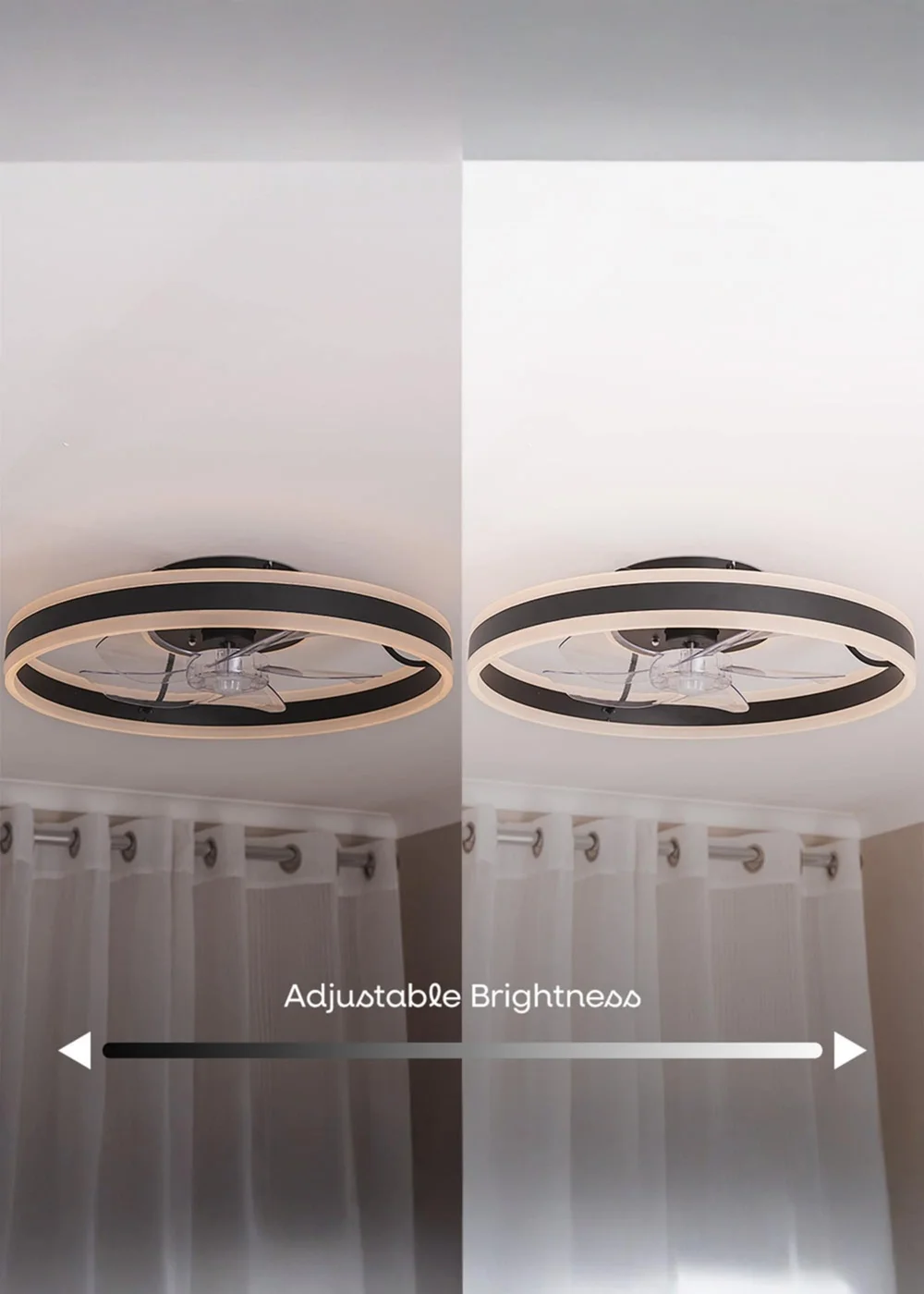 ValueLights Ceiling Fan Light with Remote Control Integrated LED - One Size Image 2