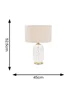 ValueLights India Confetti Glass Table Lamp with Natural Lampshade - One Size Image 3