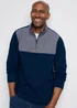 Cotton Traders Ink Signature Panelled Half Zip Top - 4XL Image 4