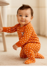 Lucy & Sam Orange Pumpkin Star Button Babygrow (0 to 24 Months) - 9 - 12 Months Image 1