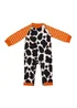 Lucy & Sam Offwhite Cow Playsuit ( 0 to 24 Months) - 6-9 months Image 2