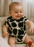 Lucy & Sam Black Cow 2 Pack Bodysuit (0 to 24 Months) - 3-6 months Image 1