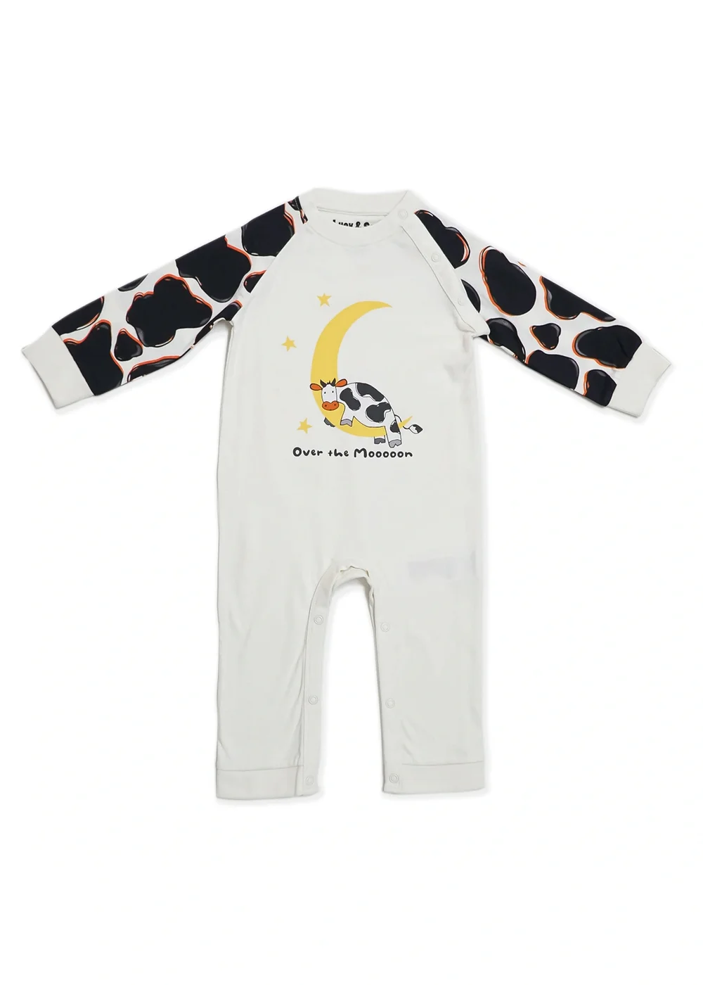 Lucy & Sam Offwhite Over The Moon Playsuit ( 0 to 24 Months) - 0-3 months Image 2