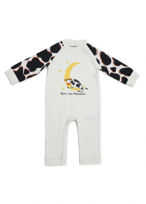 Lucy & Sam Offwhite Over The Moon Playsuit ( 0 to 24 Months) - 0-3 months Image 2