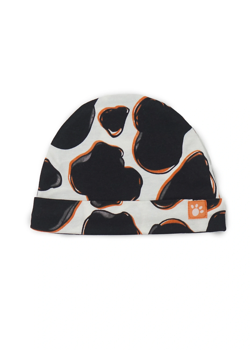 Lucy & Sam Black Cow Cosy Hat (0 to 18 Months) - 12 - 18 months Image 2