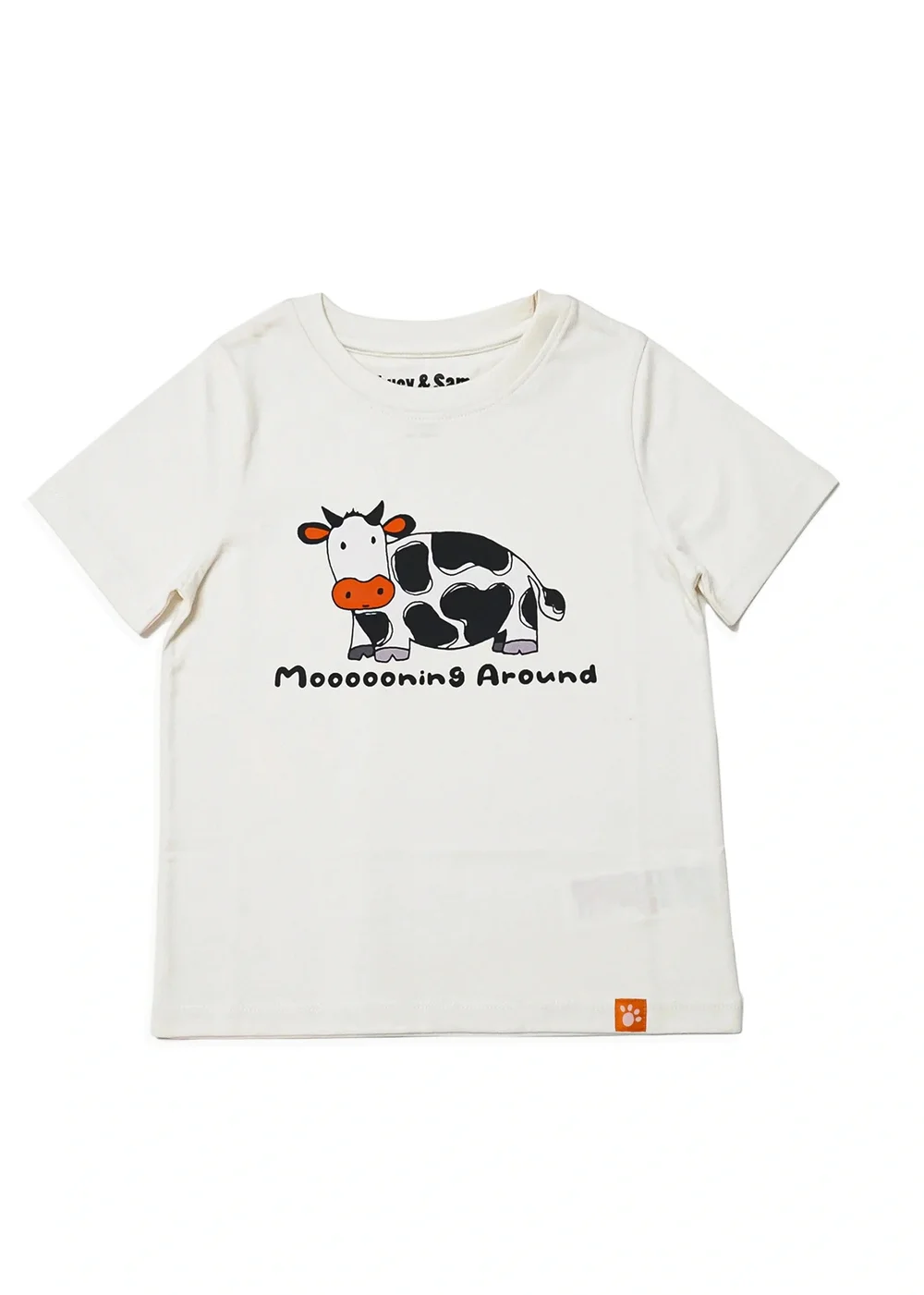 Lucy & Sam Cream Mooing Around Short Sleeve Tee (6 Months to 6 Years) - 6-9 months Image 2