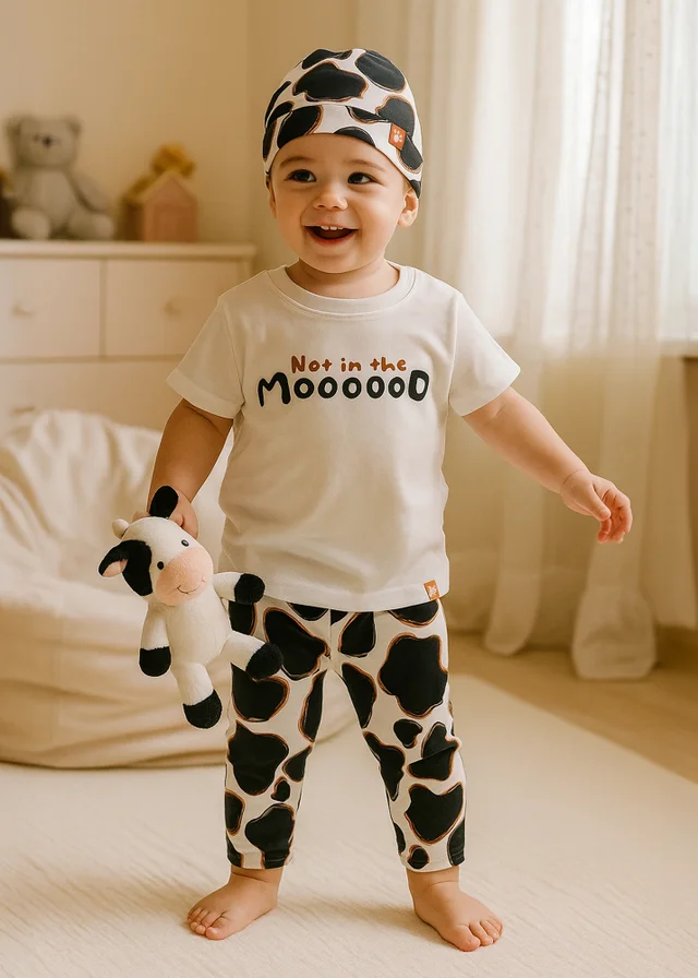 Lucy & Sam Cream Not In The Mood Short Sleeve Tee (6 Months to 6 Years)