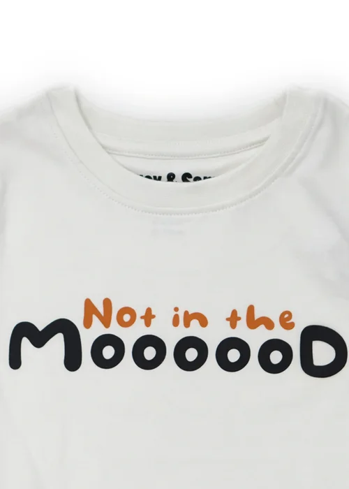 Lucy & Sam Cream Not In The Mood Short Sleeve Tee (6 Months to 6 Years) - Age 4-5 Years Image 3