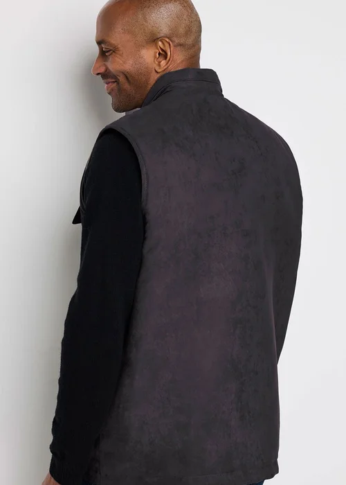 Cotton Traders Washed Charcoal Guinness Reversible Gilet - 4XL Image 3