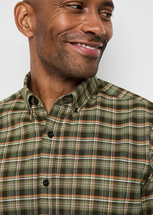 Cotton Traders Deep Fern Signature Short Sleeve Oxford Check Shirt - 5XL Image 3